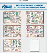 Стенд Станочные работы, 5 плакатов  А3, 1 карман А4 (1100х1200; Пластик ПВХ 4 мм; Алюминиевый профиль)